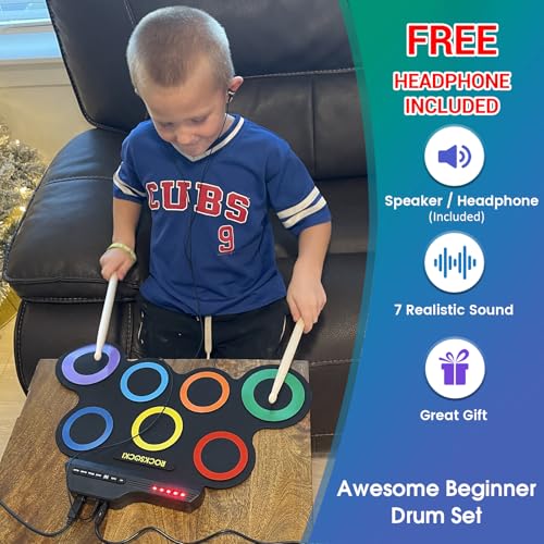 7-Pad Electric Drum Set with Headphone Q9532