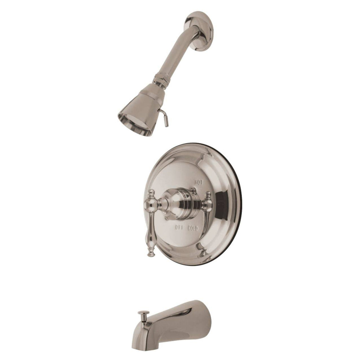 Brushed Nickel Tub and Shower Faucet A36873