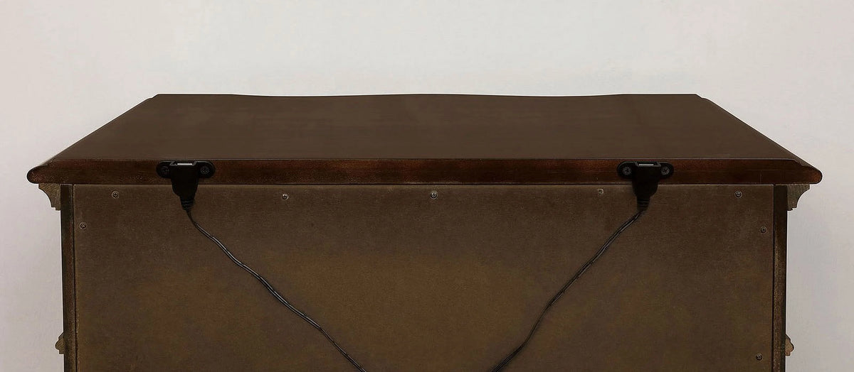 Brown Cherry Solid Wood 3-Drawers Nightstand Z110