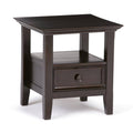 Pine Wood End Table, Hickory Brown V686