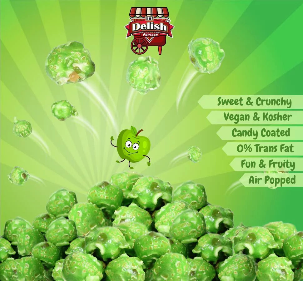 Green Apple Flavored Popcorn 5 lbs Gluten Free Vegan Kosher F915
