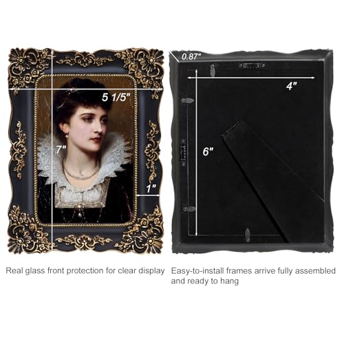 11x14 Black Baroque Gothic Picture Frame Y870942