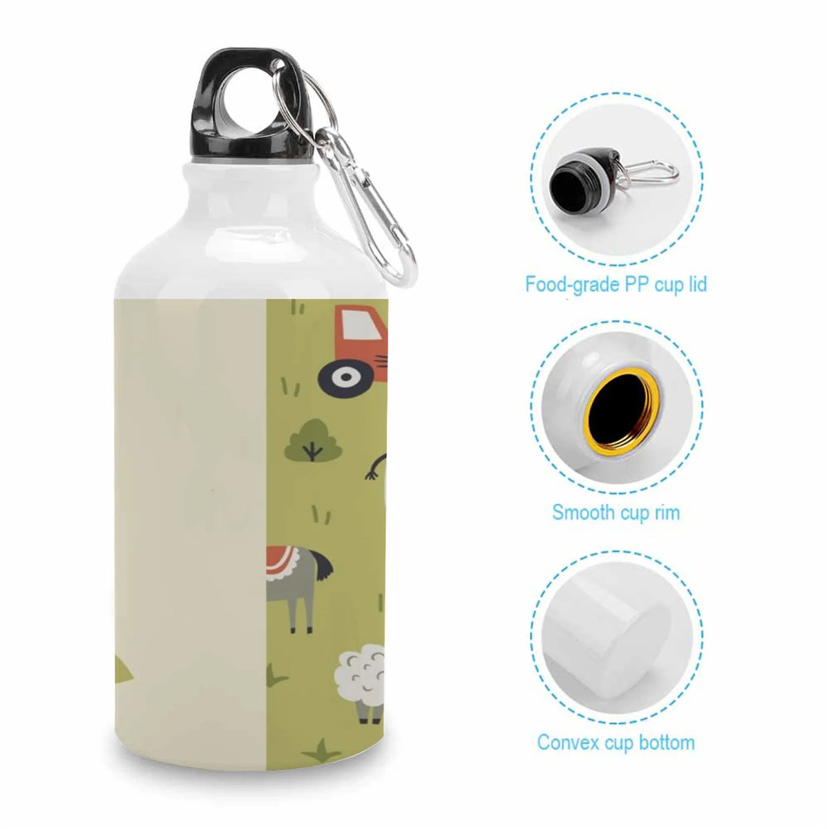 400ml Sport Aluminum Water Bottle with Twist Cap B335903