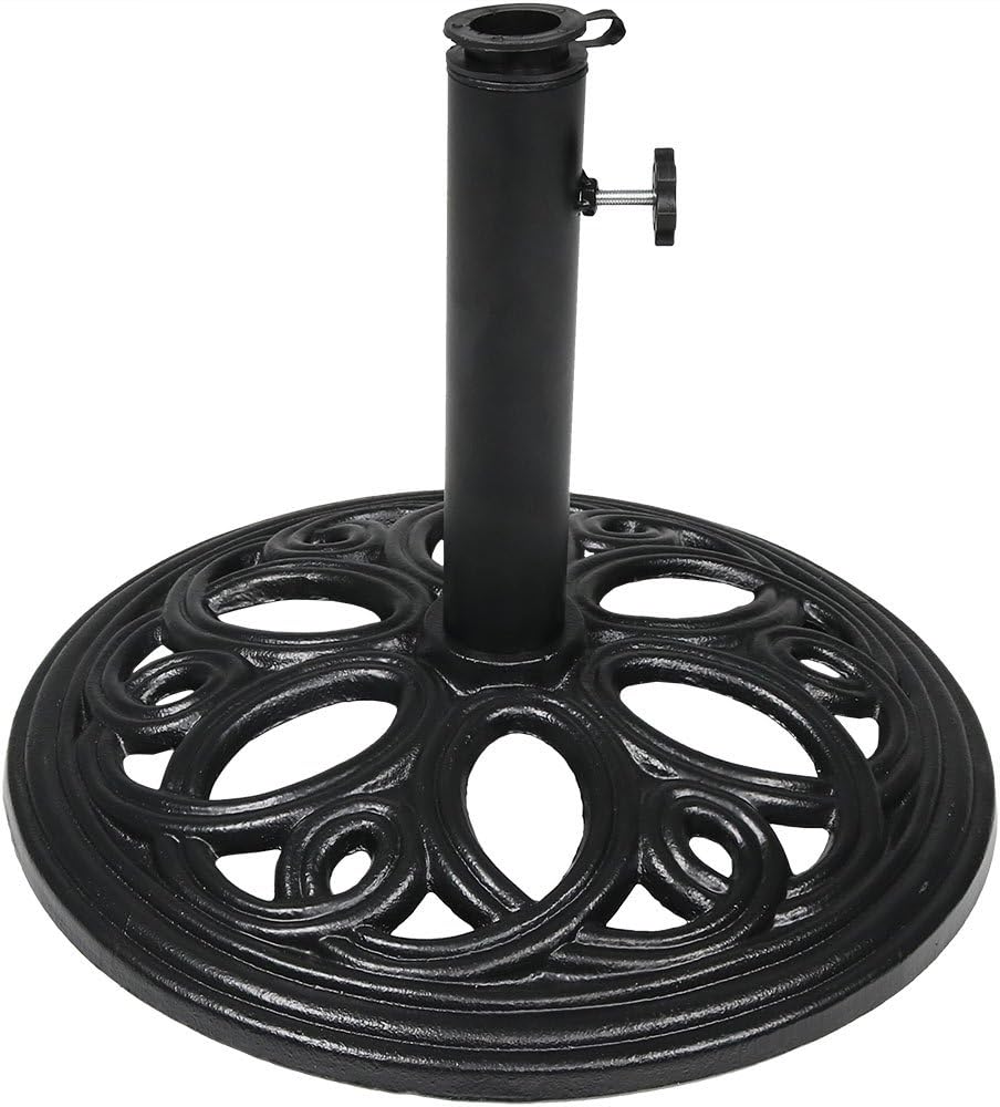 Black 18-Inch Cast Iron Umbrella Base Stand A49429