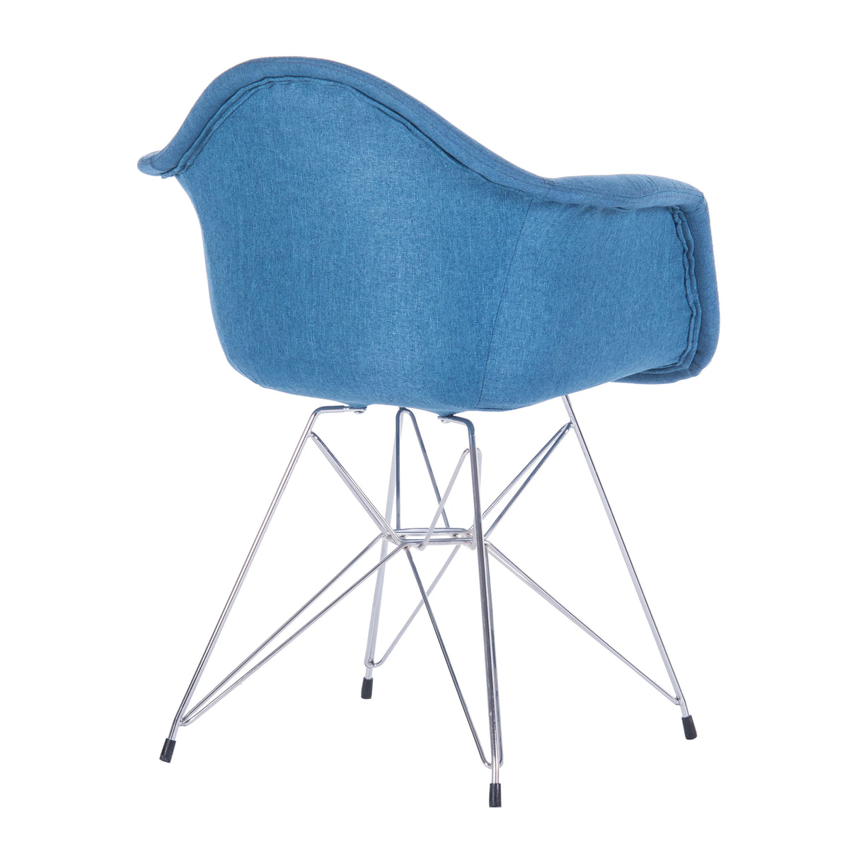 Blue Fabric Upholstered Dining Chairs Set of 2 with Arms T850363