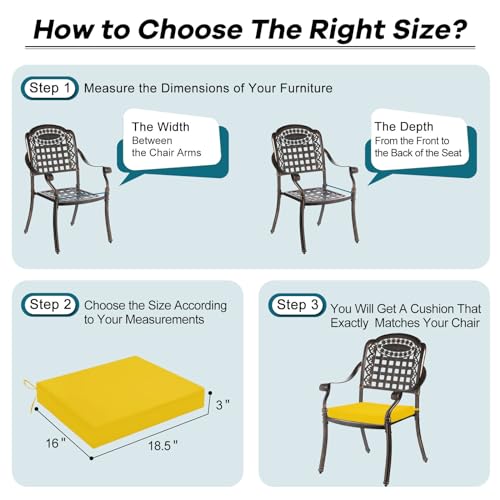 Set of 4 Water Resistant Square Corner Outdoor Chair Cushions C267314