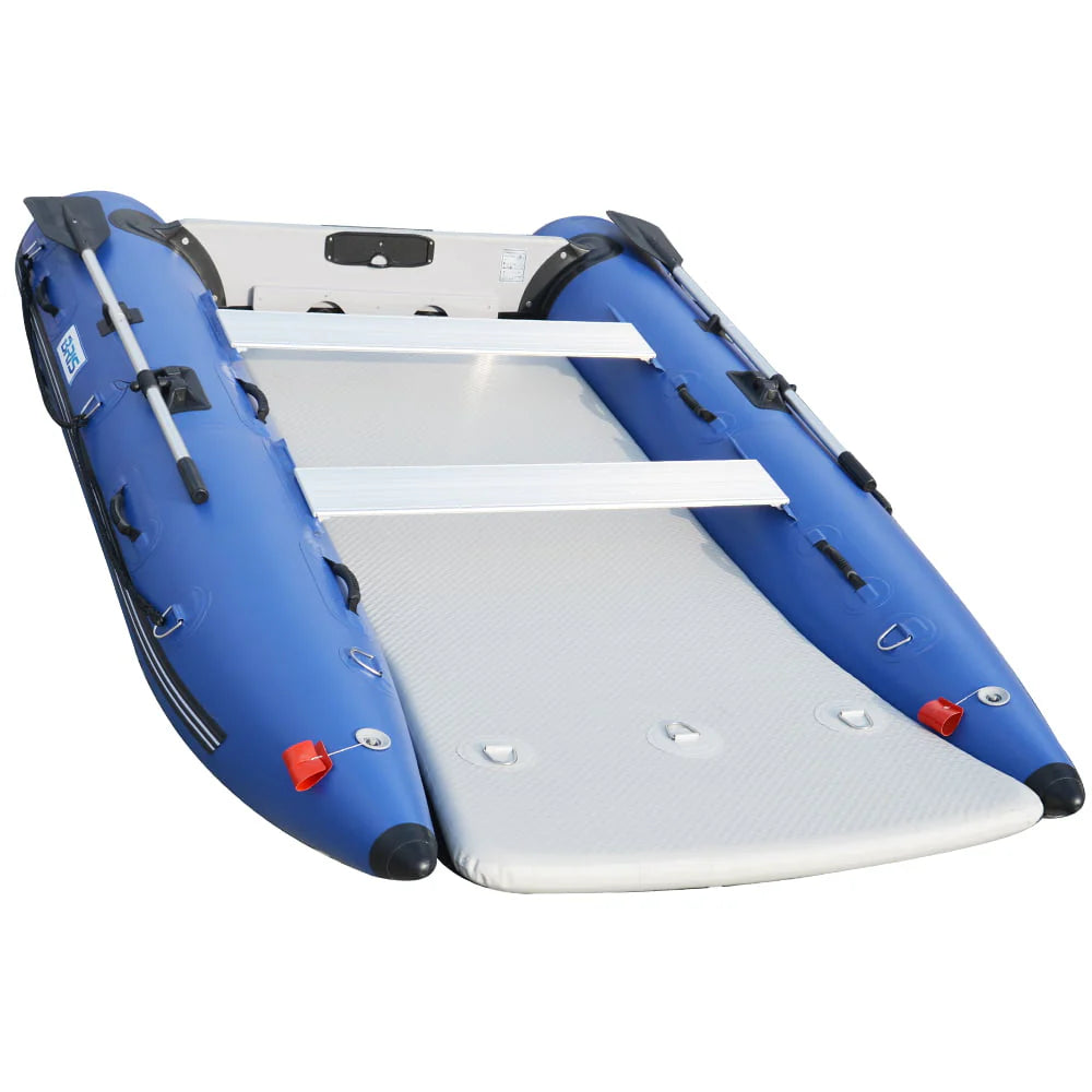 11 ft Inflatable Catamaran Boat Blue F166