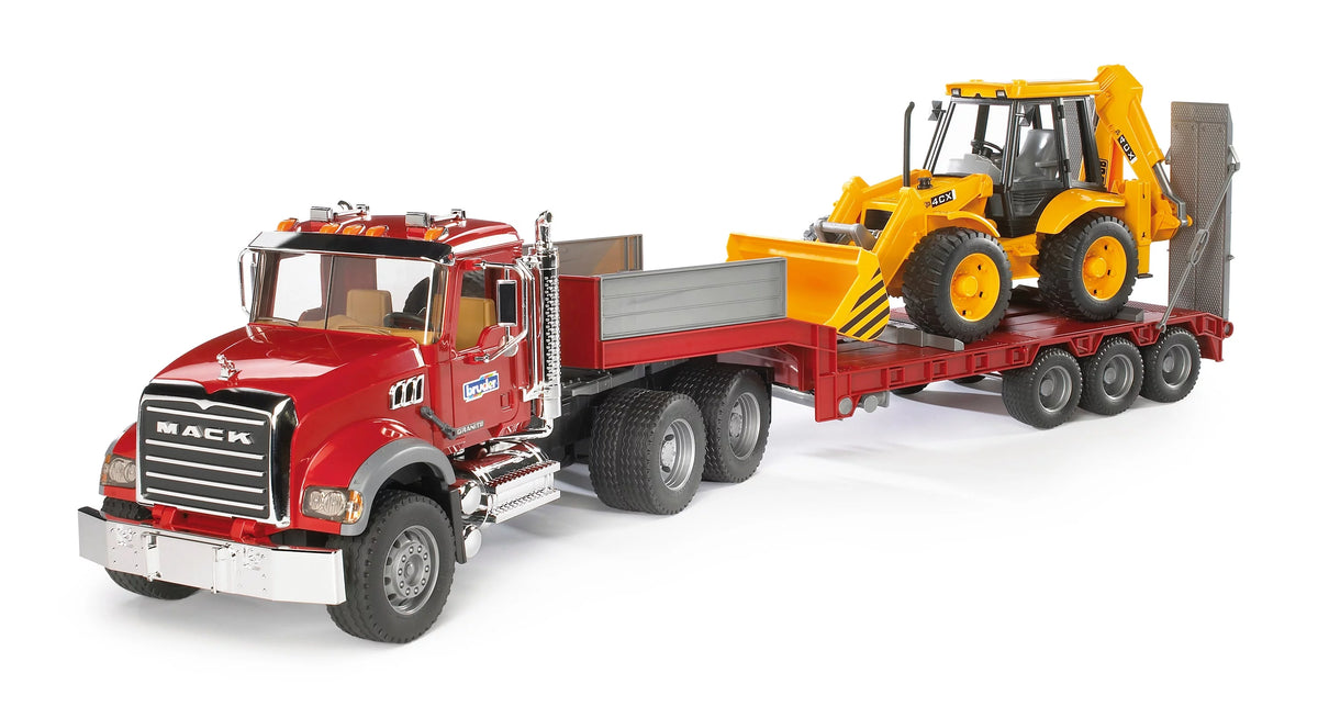 Flatbed Truck with Loader Backhoe W45633