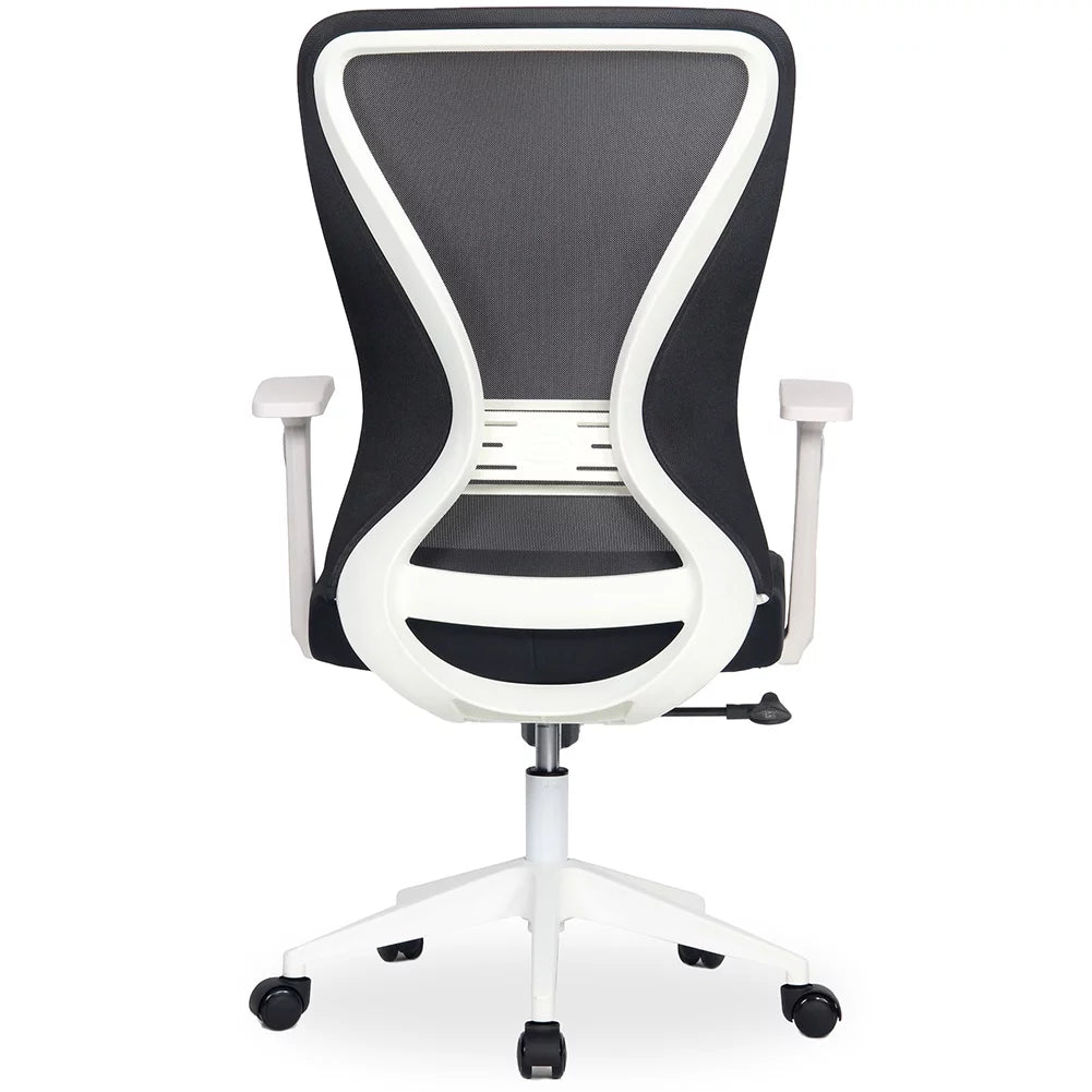 White Black Mid-Back Office Task Chair Z22935