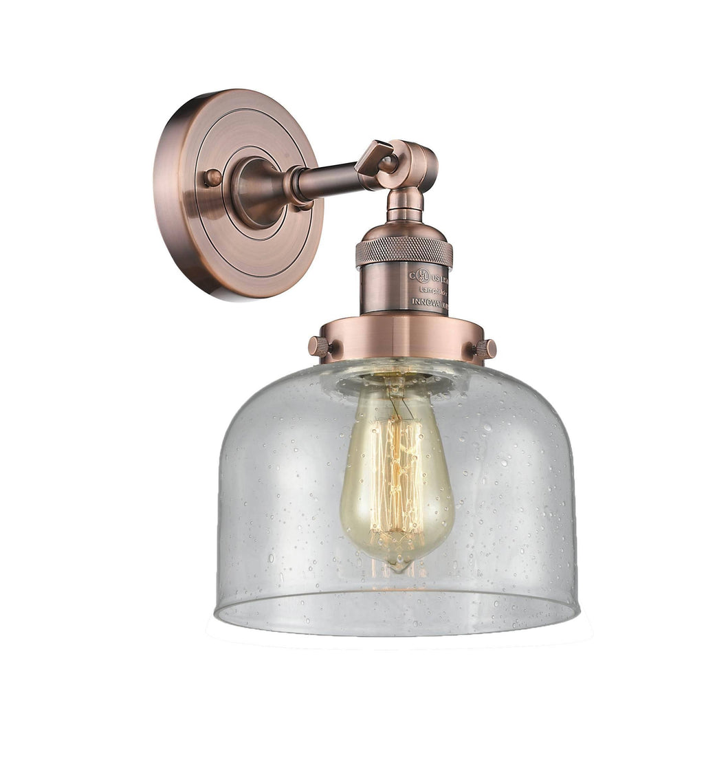Large Bell 1 Light Sconce LED Antique Copper B16424
