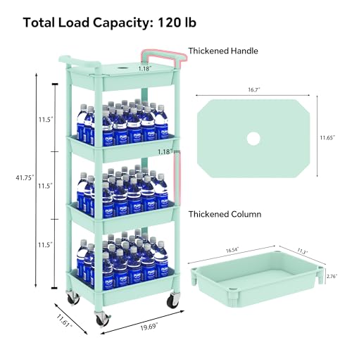 3-Tier Rolling Utility Cart with Lockable Casters Z88963