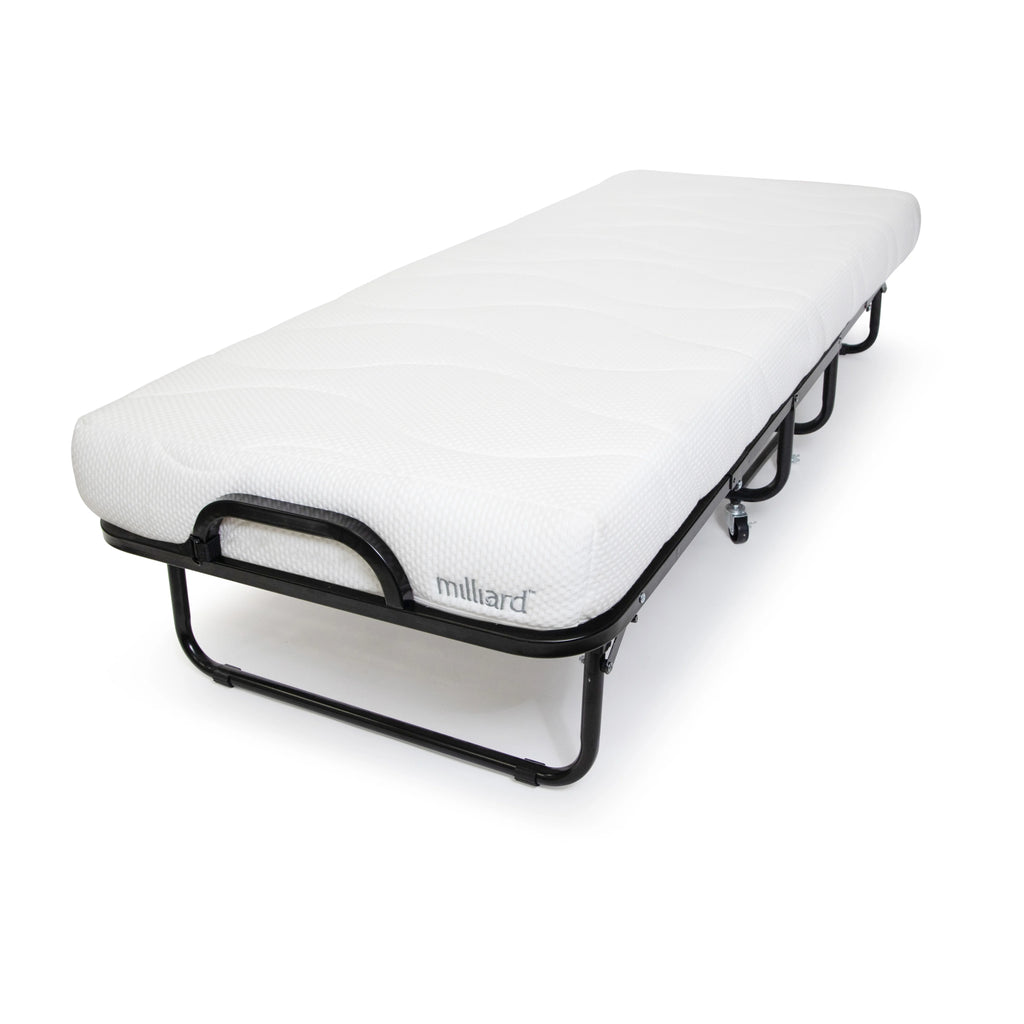 Cot Size Folding Bed with Memory Foam Mattress J355398
