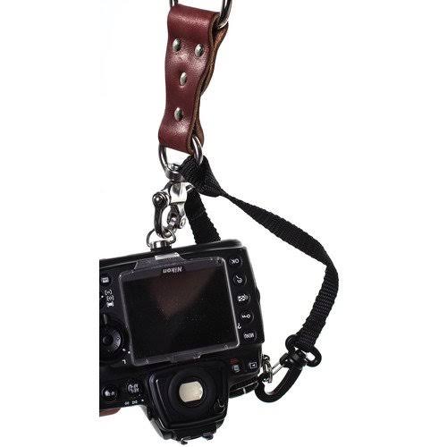 Tan Medium Leather Two-Camera Harness H429
