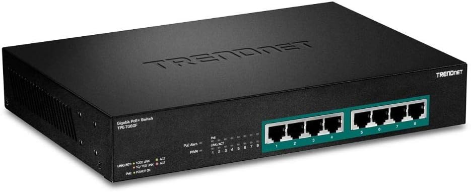 8-Port Gigabit PoE+ Ethernet Network Switch O854753