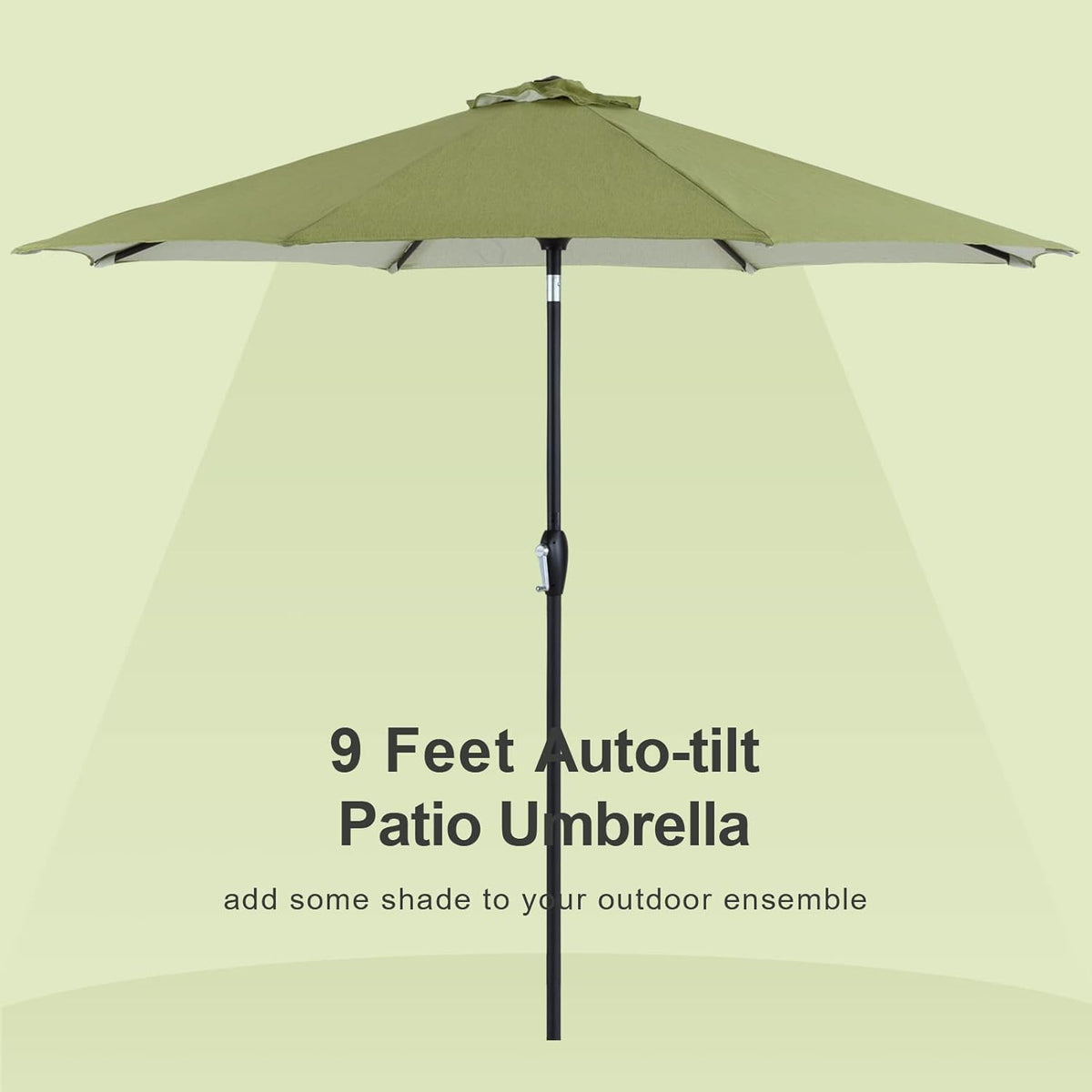 10' Outdoor Patio Table Umbrella with Auto Tilt and Crank X5553