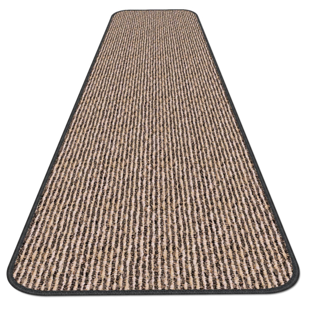 Black Ripple Skid-Resistant Carpet Runner 12 ft. x 48 in. Q439