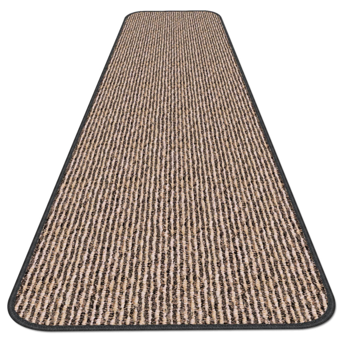 Black Ripple Skid-Resistant Carpet Runner 12 ft. x 48 in. Q439