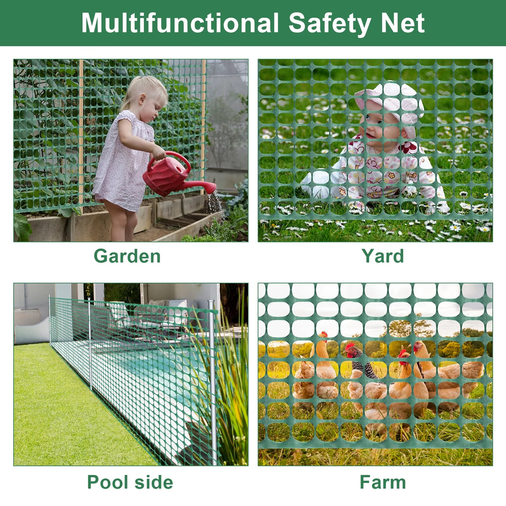 Green 4x100' Plastic Fencing Roll J305356