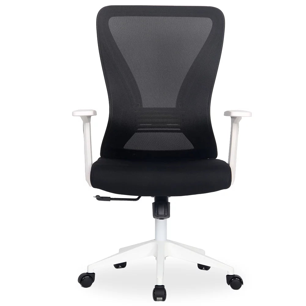 White Black Mid-Back Office Task Chair Z22935