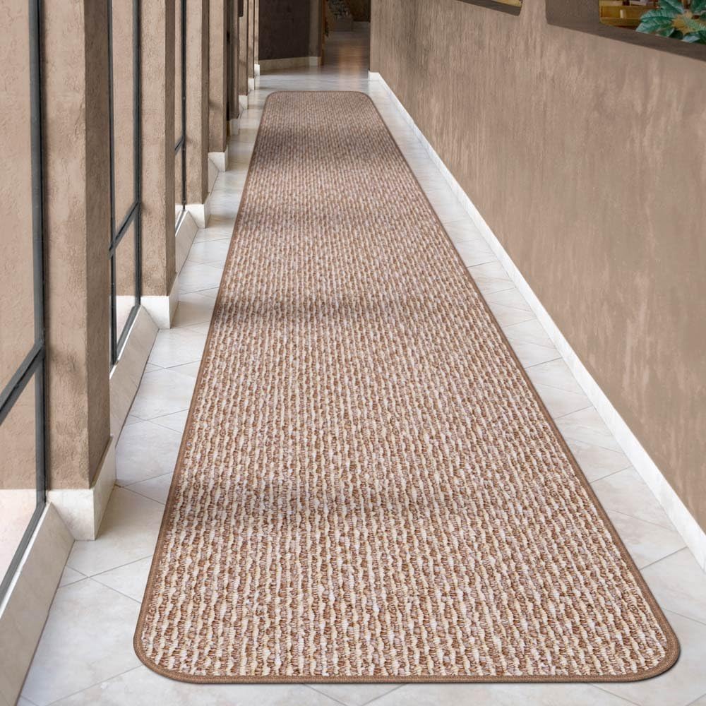 Skid-Resistant Carpet Runner Praline Brown 10 Feet X 36 Inches Q951