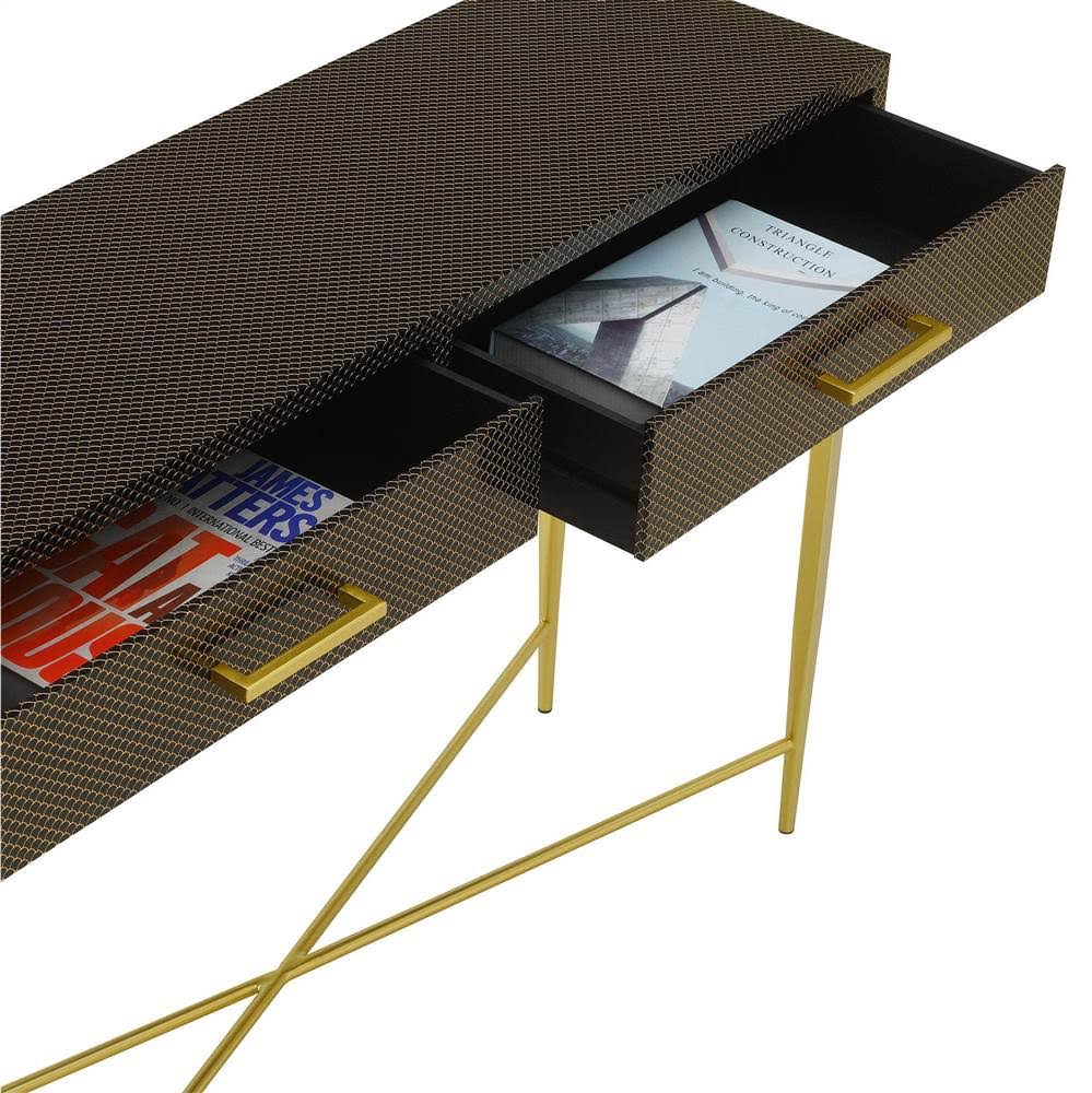 Black Scallop Console Table Y63292