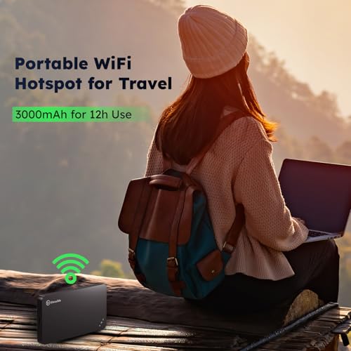 4G LTE Mobile Hotspot, Pocket WiFi Hotspot Device (Black) O65047