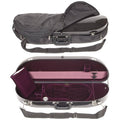Black Fiberglass 4/4 Violin Case with Wine Velvet Interior and Bag G6676