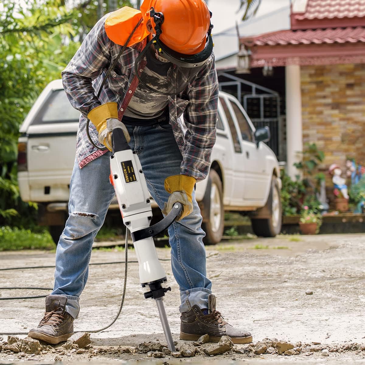 2200W Electric Demolition Jack Hammer Concrete Breaker with Chisel K61764