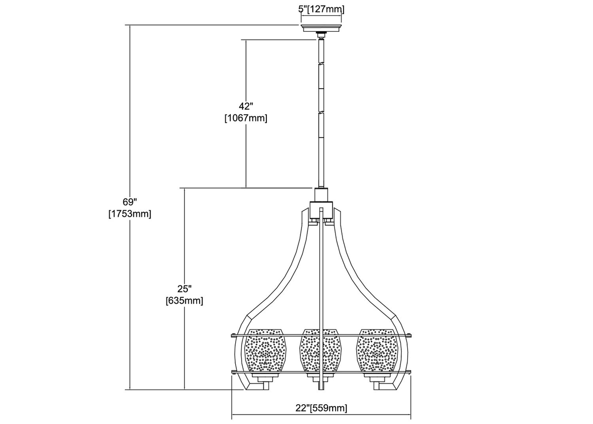 4-Light Chandelier Q389