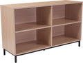 4 Shelf Oak Wood Grain Bookcase M2914