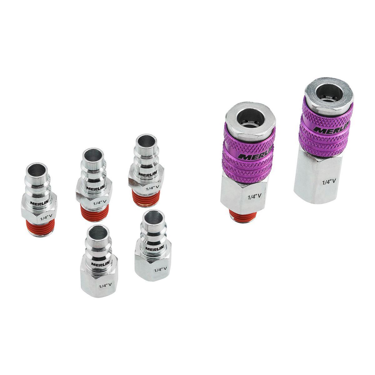 1/4 in. High-Flow Steel Coupler Connector Kit, 7-Piece F409
