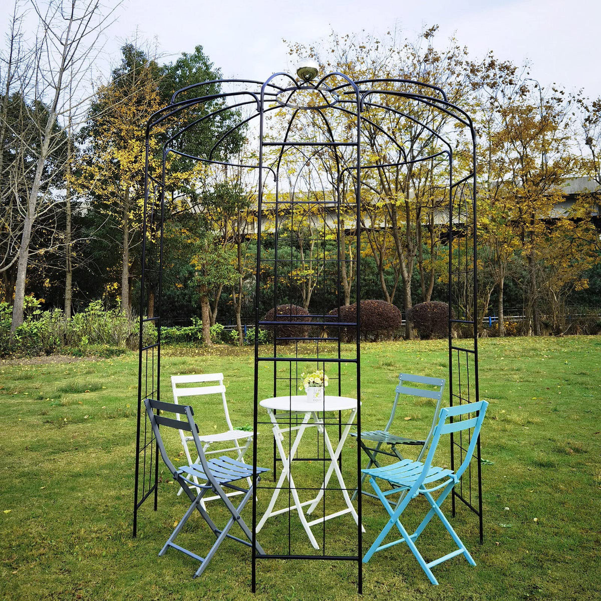 Iron Birdcage-Shaped Metal Garden Arch O708564