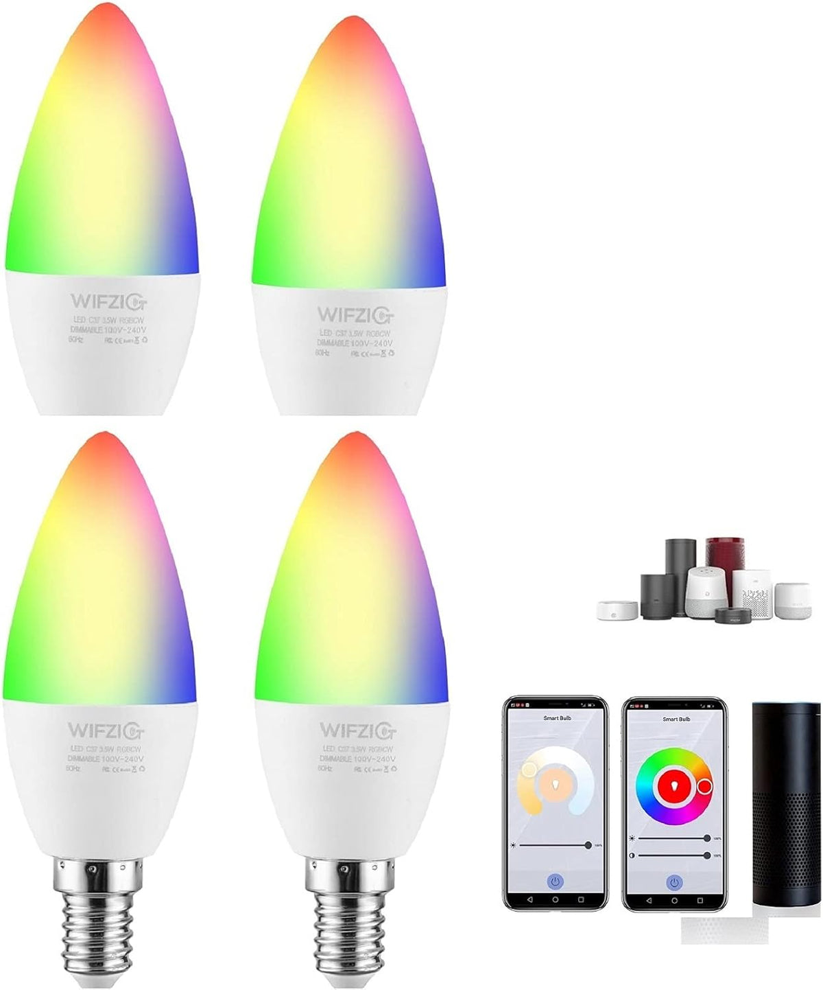 E12 LED Candelabra Bulb 4W 370 Lumens 4Pack Y759829