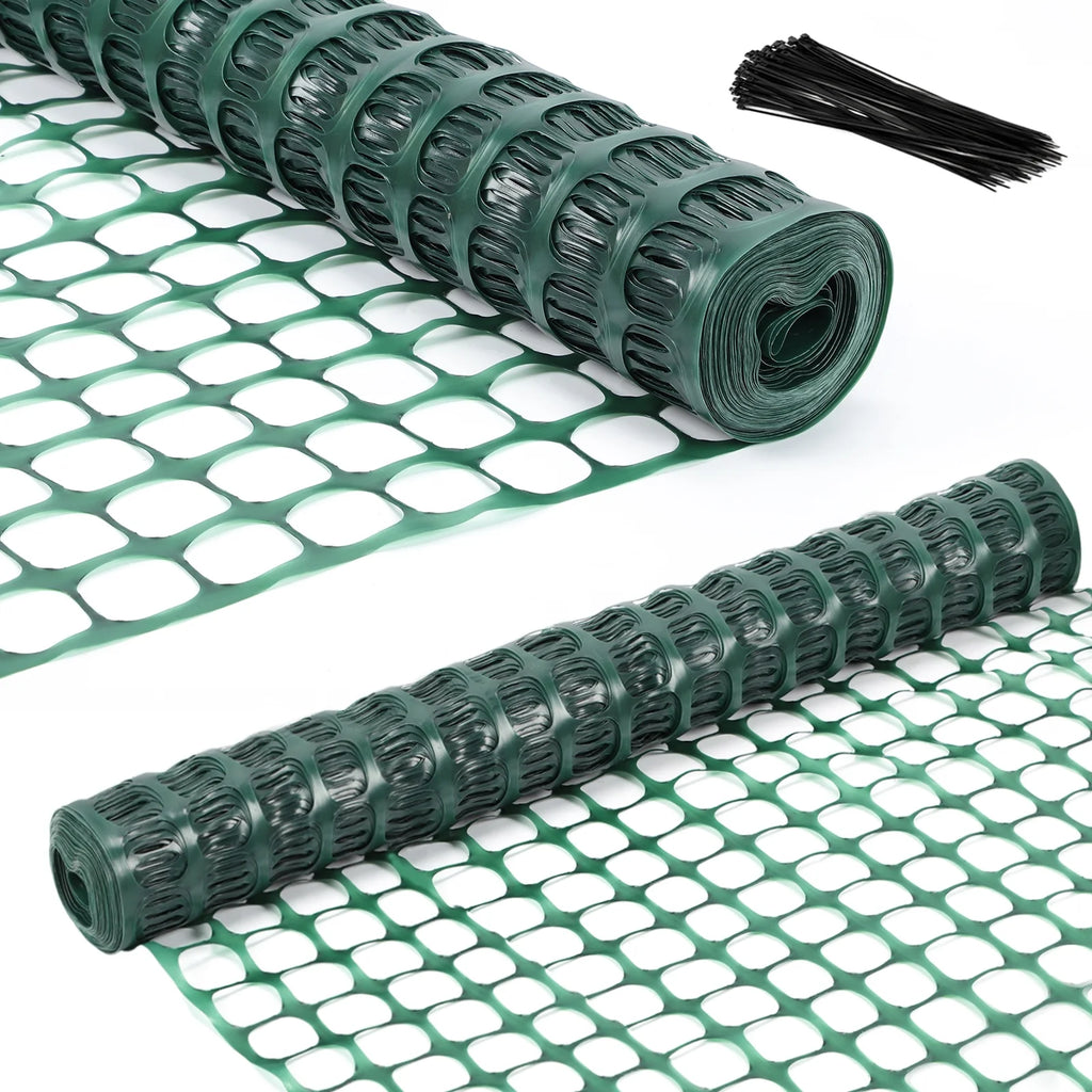 Green 4x100' Plastic Fencing Roll J305356