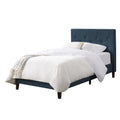 Ocean Blue Fabric Twin Bed A99372