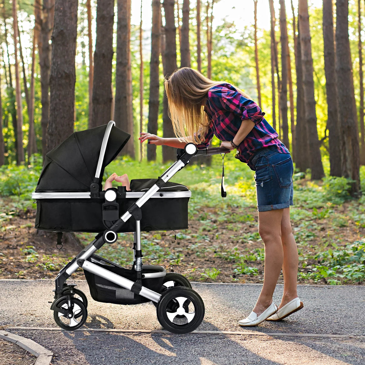 3 in 1 Convertible Newborn Bassinet Stroller U387