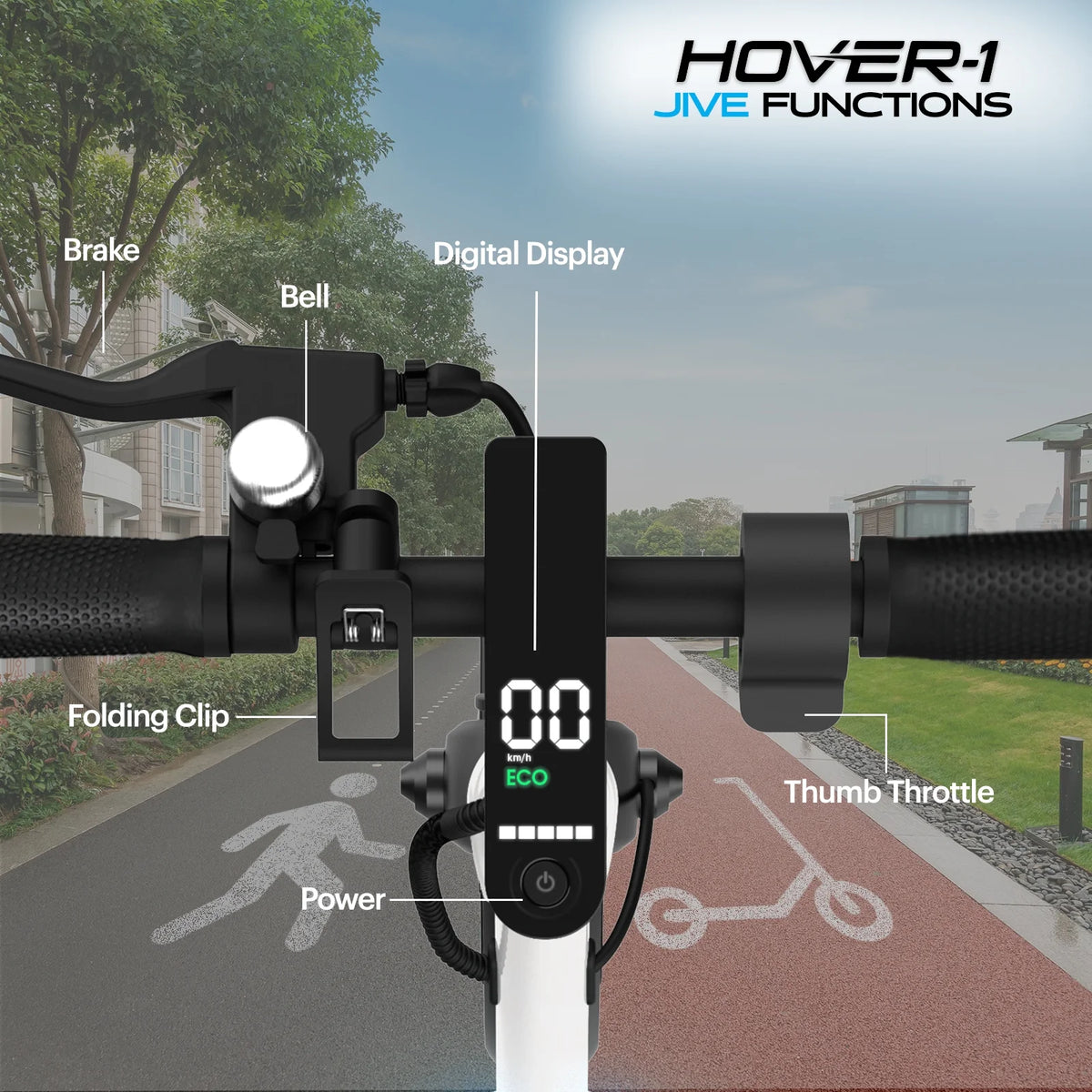 Self Balancing Folding Electric Scooter, 8.5 in Wheels, White P817087