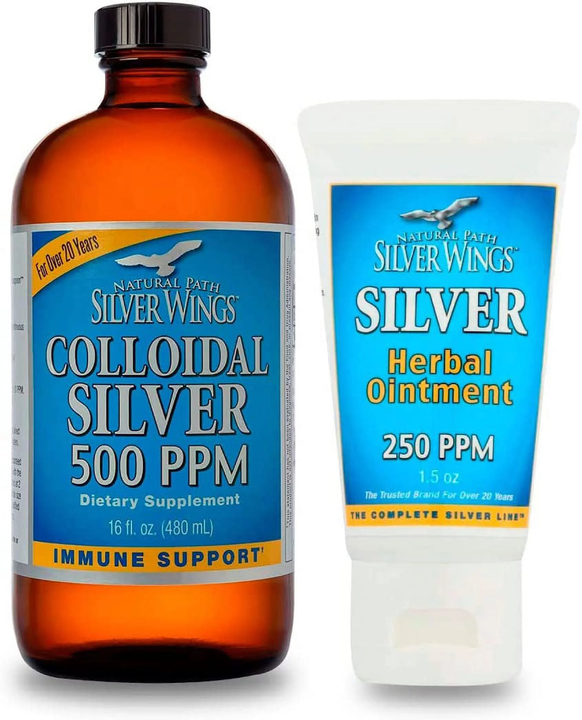 Colloidal Silver 500PPM 16Oz + Herbal Ointment 250PPM X775336