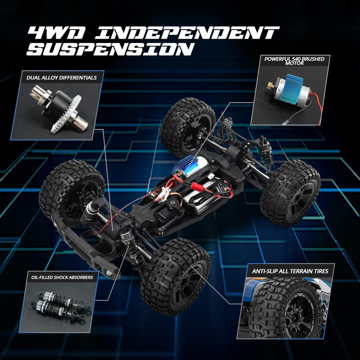 Remote Control Car 1:10 Scale 4WD Off Road Monster Truck Z14168