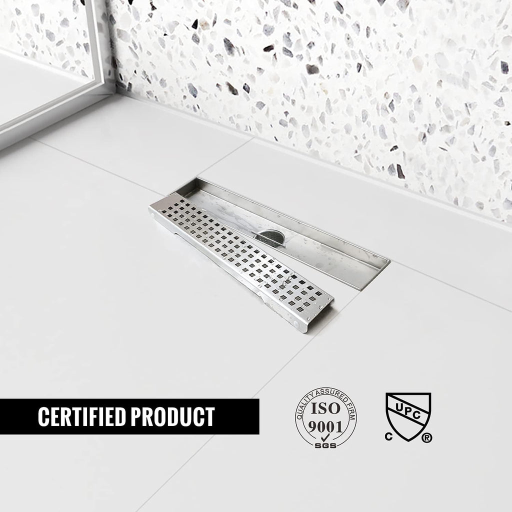 28 inch Brushed 304 Stainless Steel Linear Shower Drain Pack of 2 N39533