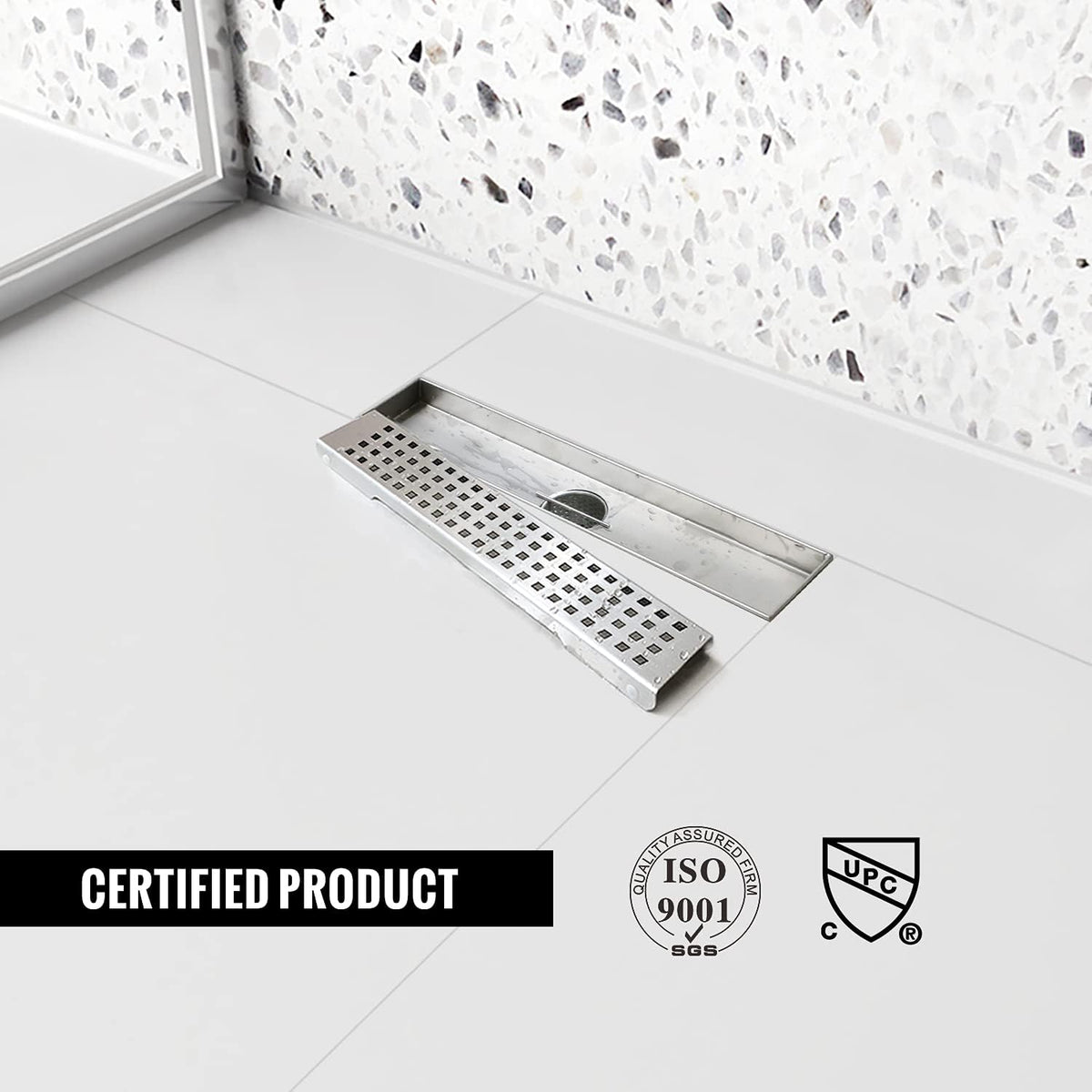 28 inch Brushed 304 Stainless Steel Linear Shower Drain Pack of 2 N39533
