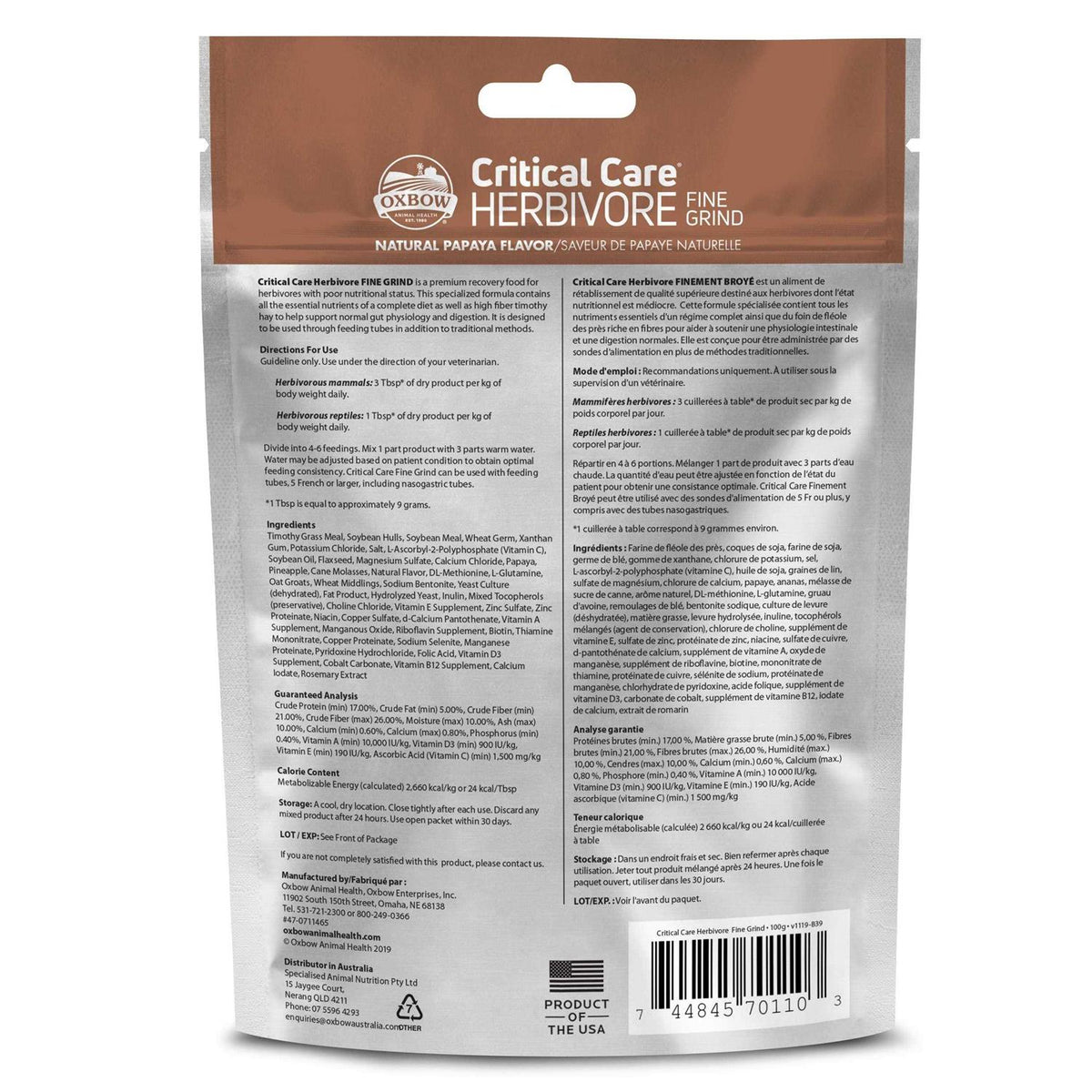 Critical Care Fine Grind U31854