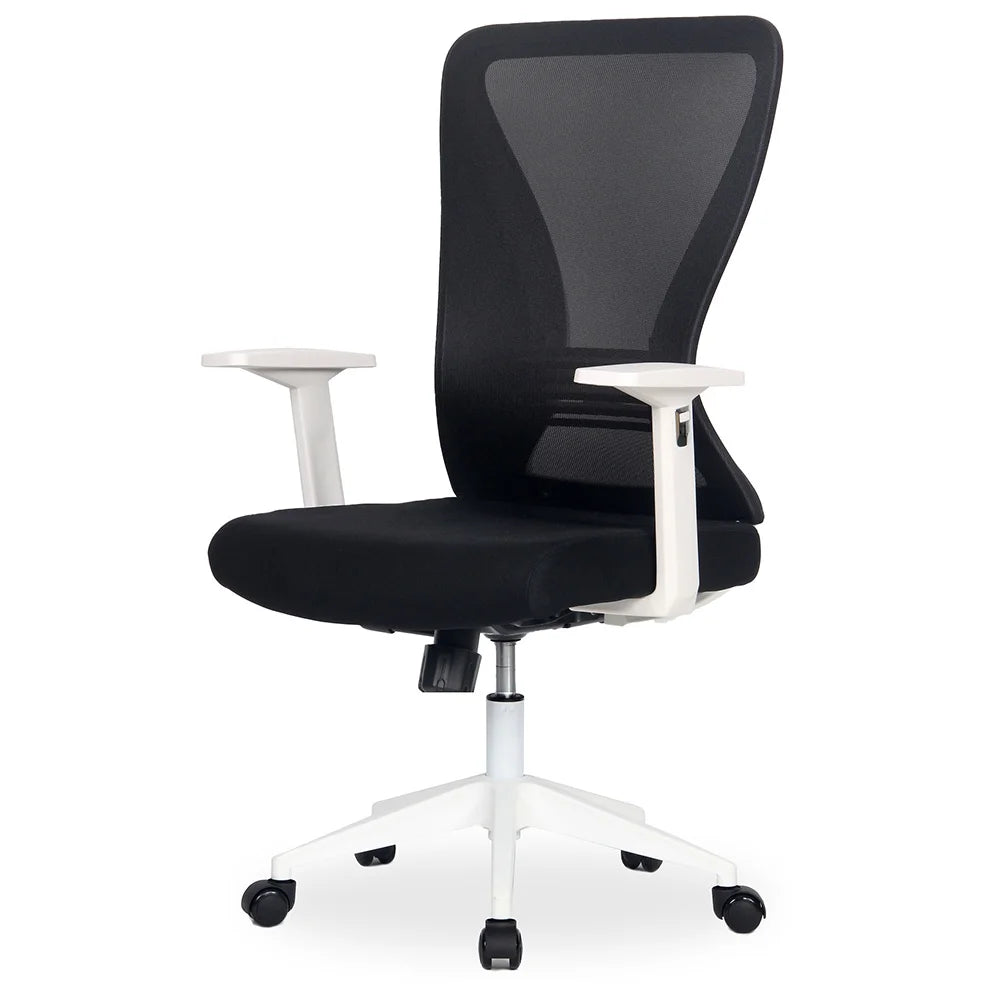 White Black Mid-Back Office Task Chair Z22935