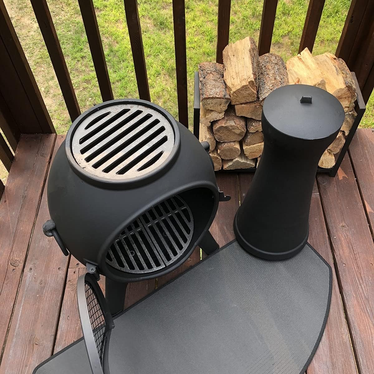 Outdoor Wood Burning Chiminea Fireplace J224593