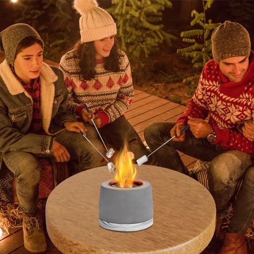 Concrete Tabletop Fire Pit Bowl with Extinguisher F36950