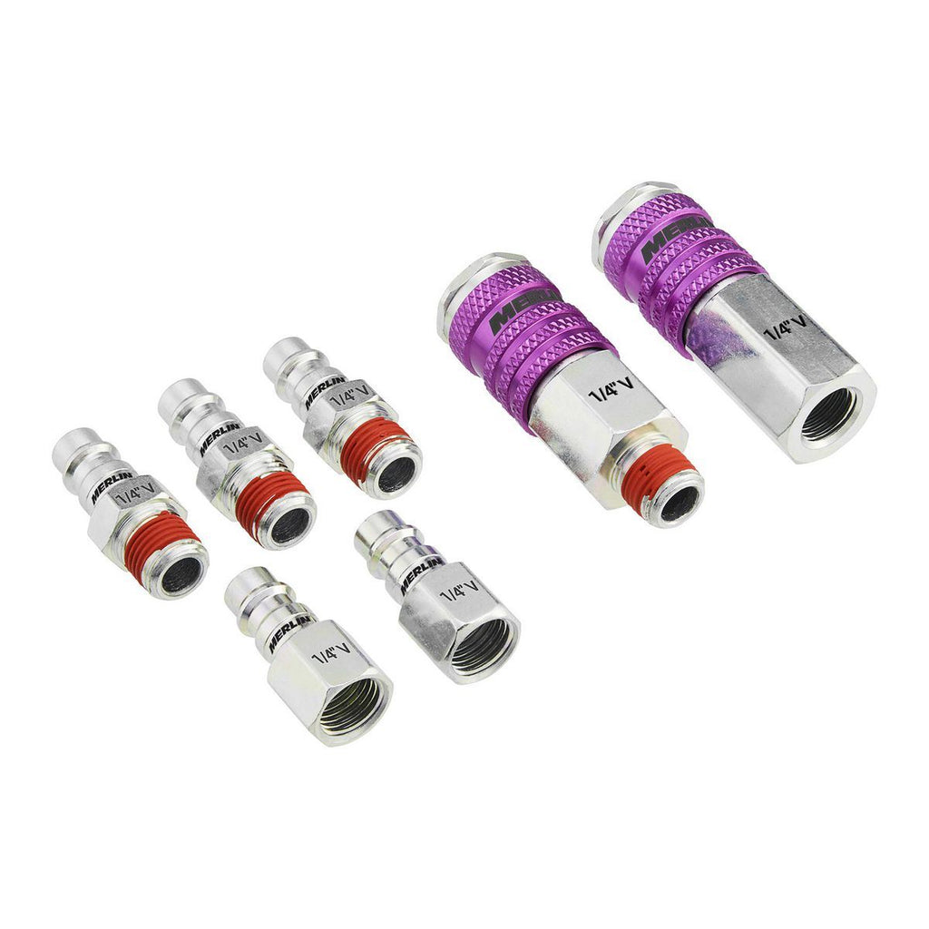 1/4 in. High-Flow Steel Coupler Connector Kit, 7-Piece F409