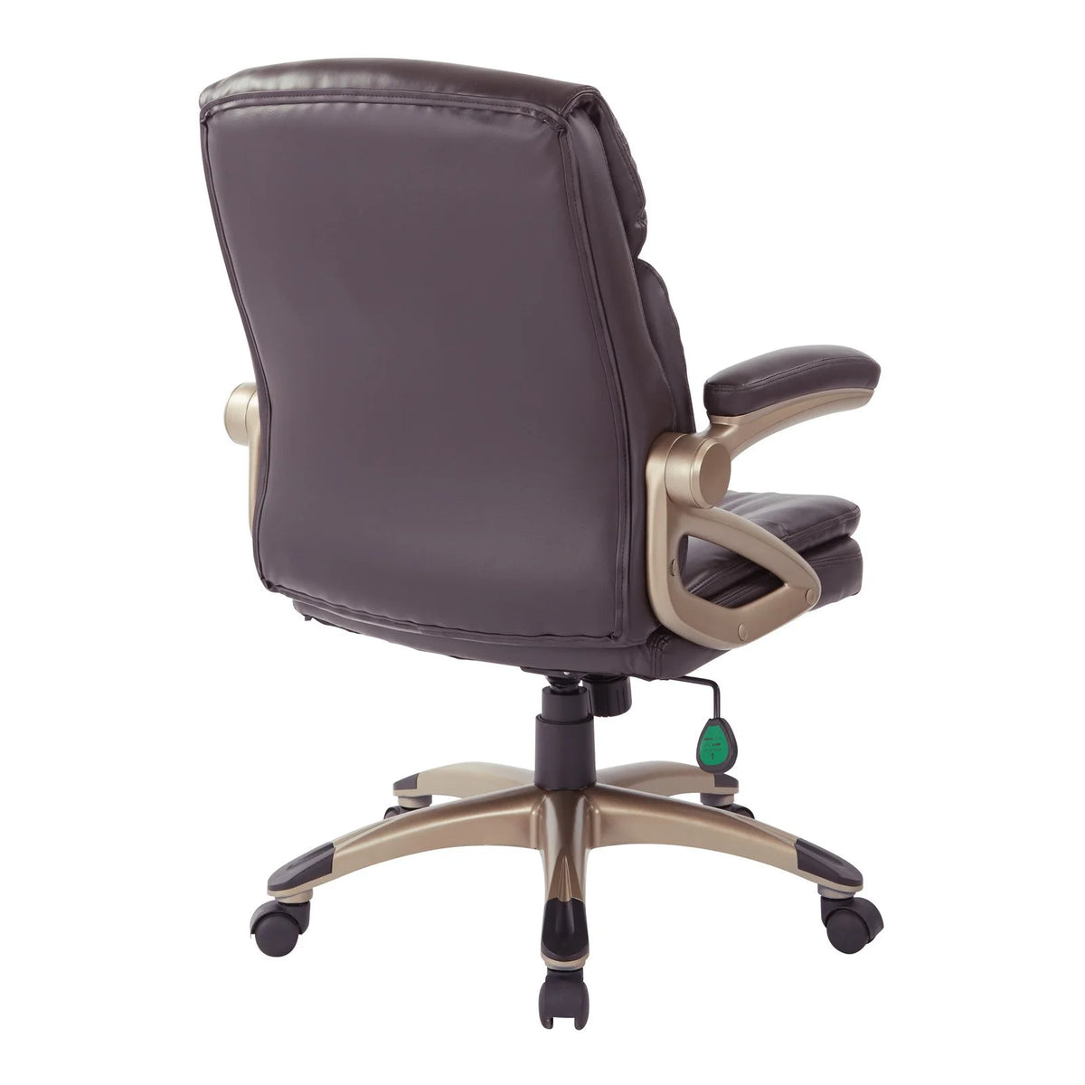 Espresso Bonded Leather Low Back Chair U89081