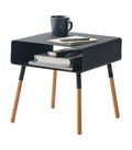 White Side Table with Storage Shelf W36135