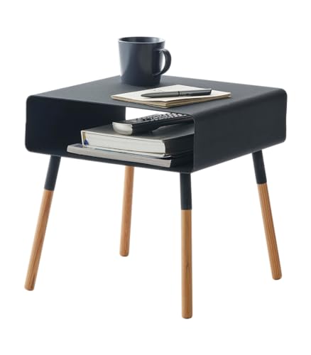 White Side Table with Storage Shelf W36135