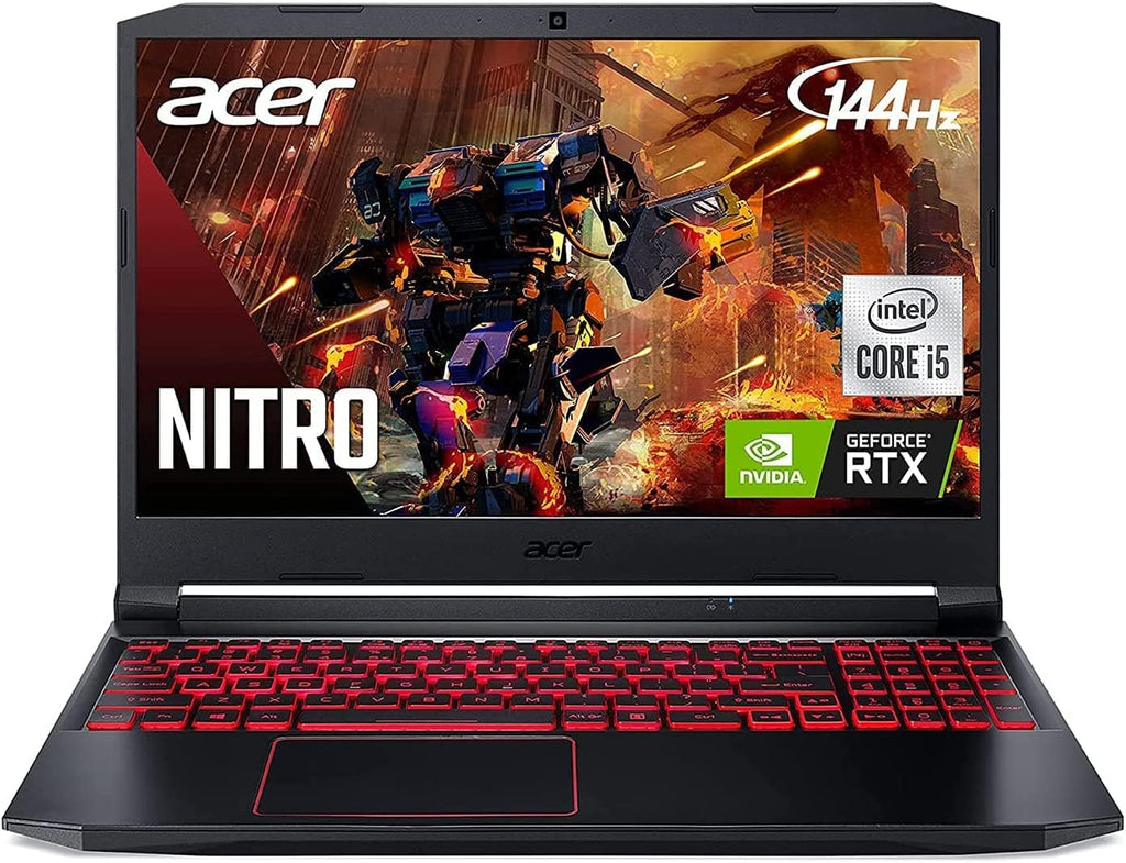 Black 15.6" FHD 144Hz Gaming Laptop with Intel Core i5, GeForce RTX 3050, 16GB RAM 512GB SSD P386050